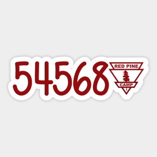 Camp Red Pine Zip Code Sticker